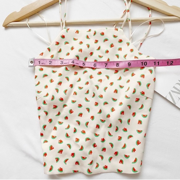 NWT Watermelon Print Lace Up Back Sleeveless Top - Picture 8 of 11